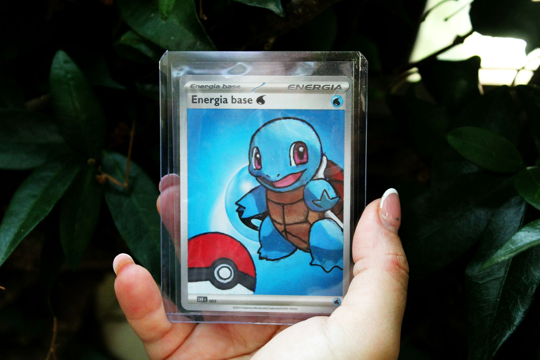 Squirtle - carta PokeArt dipinta a mano